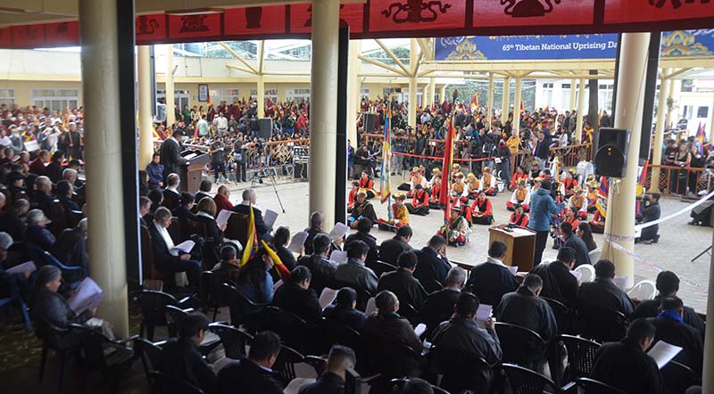 Central Tibetan Administration commemorates the 65th anniversary of Tibetan National Uprising Day in Dharamshala, March 10, 2024. (Photo: TPI)