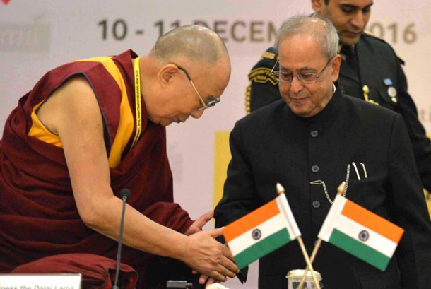 Tibet-Dalai-Lama-President-of-Indias-Pranab Mukherjee-2016