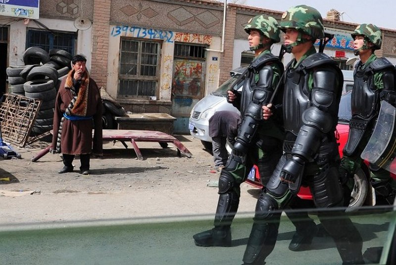 Chinese soldiers patrolling in eastern Tibet. Photo: File
