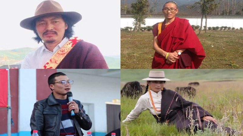 Drukpa Kyab(left), Gangpu YouBhum (right), Senam (left down), and Tsering Dolma. Photo:TPI