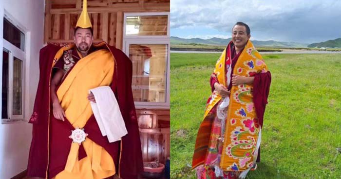 Tibetan monk Konmay(left) and Tibetan monk Lobsang Tenzin(right). Photo: TPI