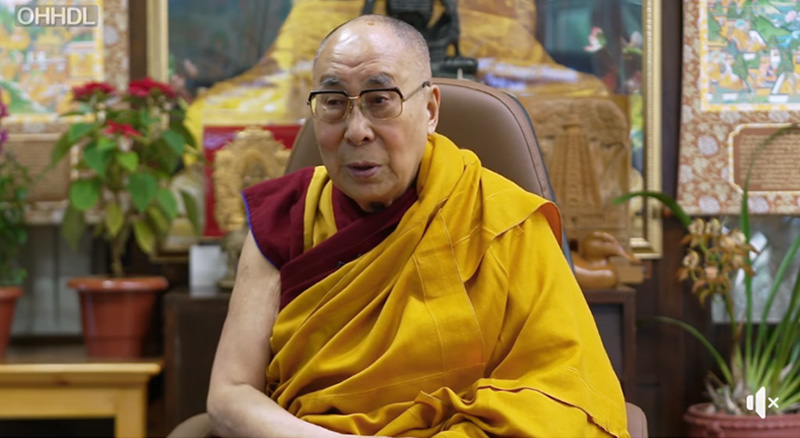 His Holiness the Dalai Lama sharing a special message to the Tibet House US, on February 17, 2021.