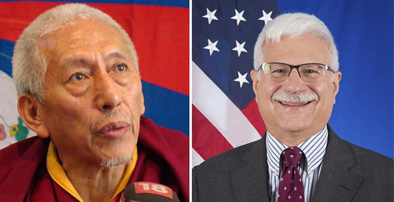 Professor Samdhong Rinpoche,former Kalon Tripa (Prime Minister) of Tibet and Mr Robert Destro, former U.S. Special Coordinator for Tibetan Issues. Photo:File 