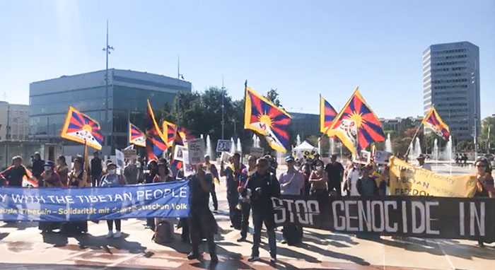 On September 24, 2021, Tibetans and Tibet supporters held a peaceful march to raise the deteriorating human rights situation in Tibet. Photo:file