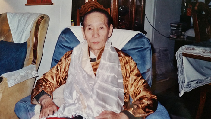 Sampho Jigme Wangchen Rimpoche in 2019, Salt Lake City, Utah, USA. 