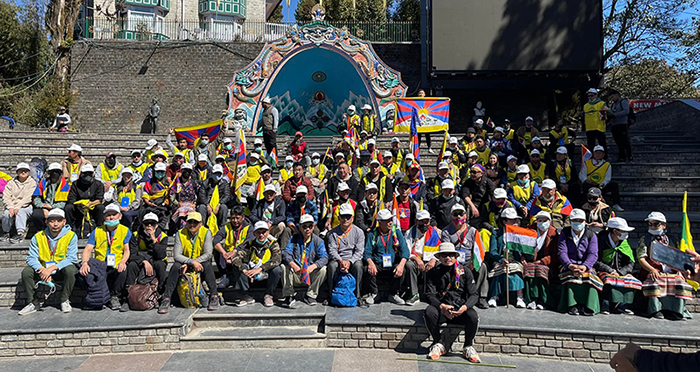 Group photo of the 150 peace marchers in Darjeeling, West Bengal, India, March 7, 2022. Photo: file