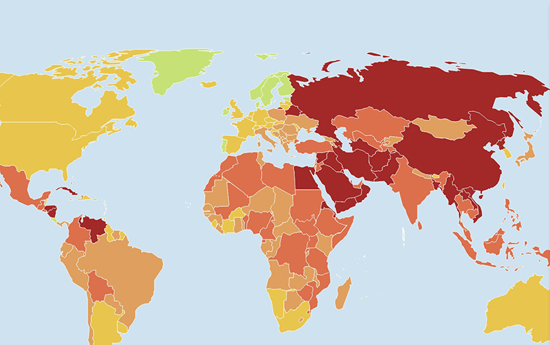RSF’s 2022 World Press Freedom Index : a new era of polarisation. Photo: RSF