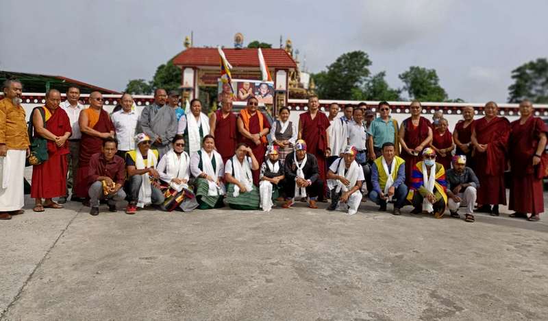 Tibetan activists start a bike rally for Panchen Lama in Mundgod, India on May 15, 2022. Photo: file