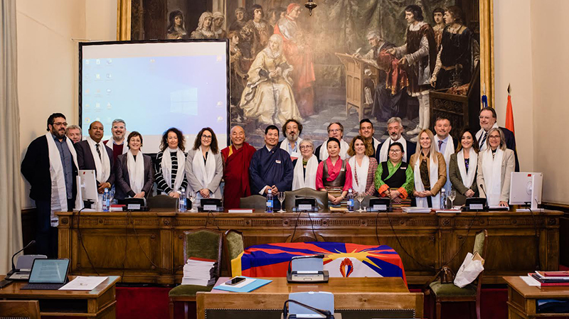 Tibetan delegation with senators of the Spanish Senate on February 21, 2023. Photo: OOT