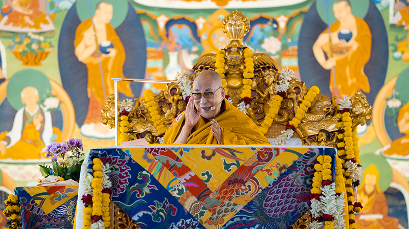 His Holiness the Dalai Lama in Bodhgaya, Bihar, India, December 29, 2022. Photo: OHHDL/ Tenzin Choejor