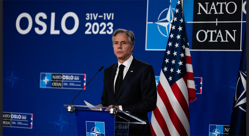 Secretary of State Antony J. Blinken participates in an informal NATO Ministerial, in Oslo, Norway, on June 1, 2023. (Photo: State Department, Chuck Kennedy/ Public Domain)