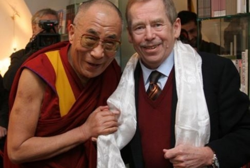 His Holiness the Dalai Lama and late President Vaclav Havel of the Czech Republic. Photo: file