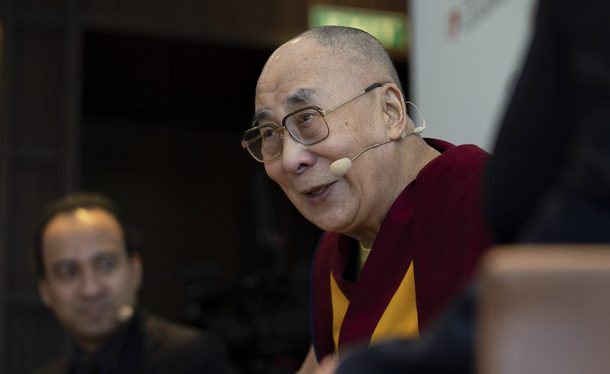 His Holiness the Dalai Lama responding to a question from the press during the meeting with members of the media to announce the global launch of SEE Learning in New Delhi, India on April 4, 2019. Photo by Tenzin Choejor