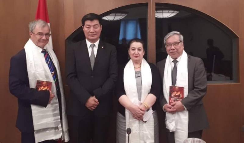Senator Thanh Hai Ngo with Committees on Human Rights and Foreign Affairs and International Trade welcomed President Dr Lobsang Sangay, on 14 June 2018. Photo: File