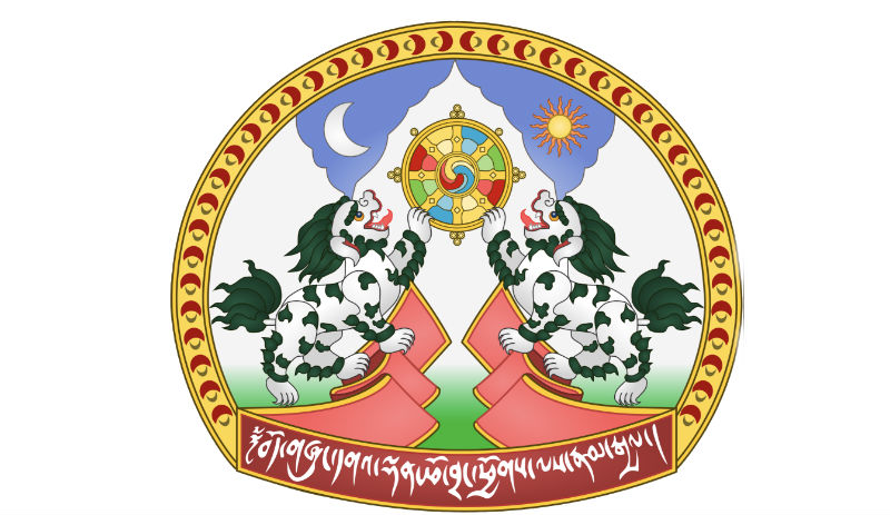 The Emblem of Tibet is a symbol of the Tibetan government in exile, combines several elements of the flag of Tibet. Photo: File