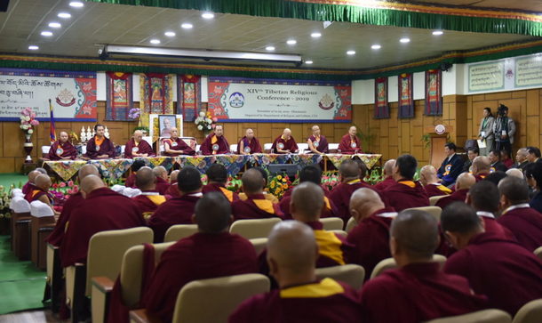 The top most senior religiousleaders of Tibet attending the 14th Tibetan Religious Conference at the CTA headquarters in Dharamshala, India, November 27, 2019. Photo: CTA/Tenzin Phende