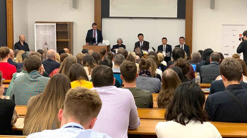 President Dr Lobsang Sangay joins a panel discussion on ‘China: Human Rights in the 21st Century Digital Surveillance’ at Charles University, Prague, 15 October 15, 2019. Photo: Sikyong Office