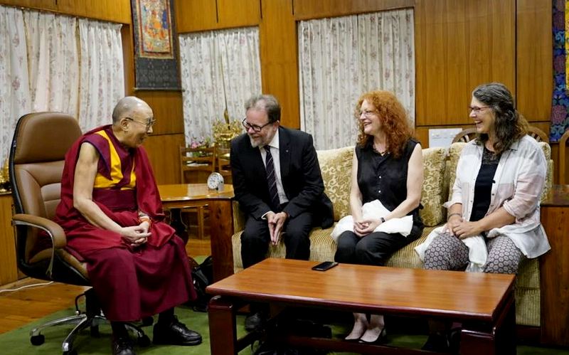 His Holiness the Dalai Lama in conversation with the members of German Parliamentary delegation at his residence in Dharamshala, India, September 18, 2019. Photo: OOHHDL