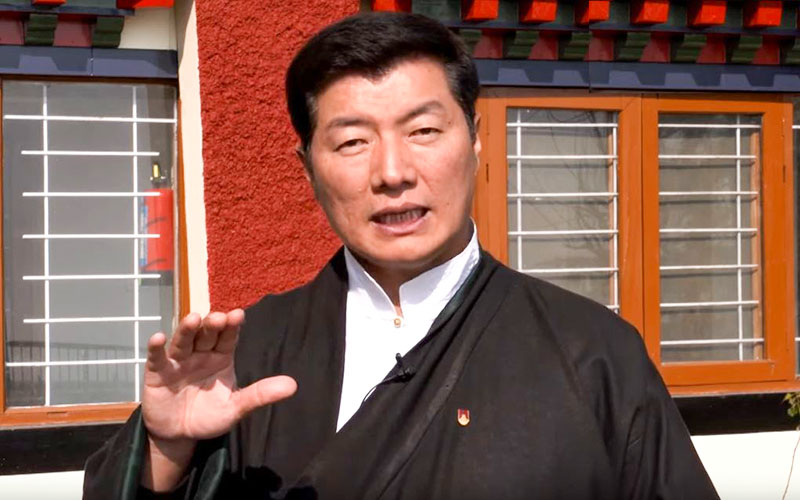In a video message, President Dr Lobsang Sangay urged the Tibetans inside Tibet to strictly follow the basic protective measures against the new coronavirus. Photo: TibetTV