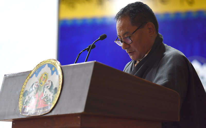 Speaker of the Tibetan Parliament-in-Exile, Pema Jungney delivering his statement, in Dharamshala, India, issued on July 6, 2020. Photo: TPiE